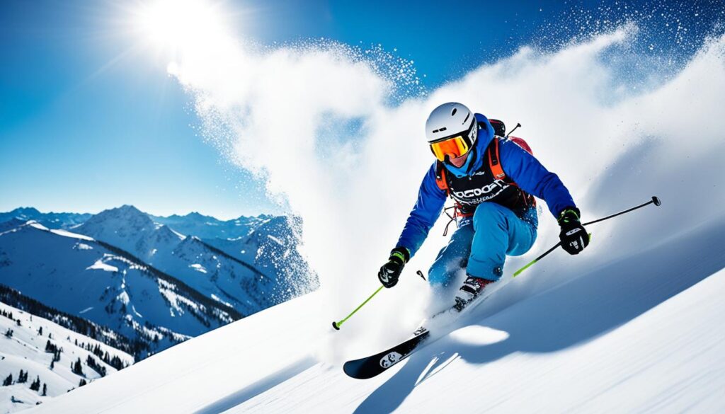 mogul skiing image