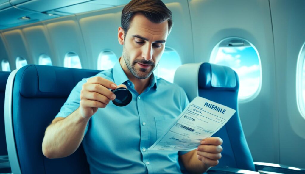 reading airline ticket terms and conditions